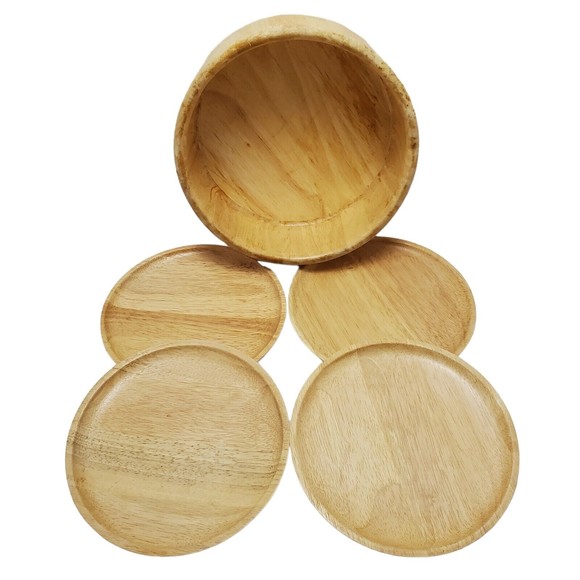 Wooden Kitchen Teak Wooden Salad Bowl Set Vintage Winsome Wood Made